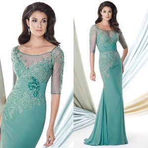 Montage by Mon Cheri 114911 Loden Green Mother of the Bride Dress